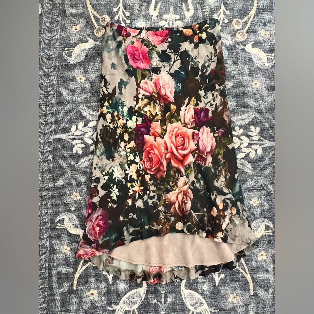 Mariagrazia Panizzi Floral High Low Skirt